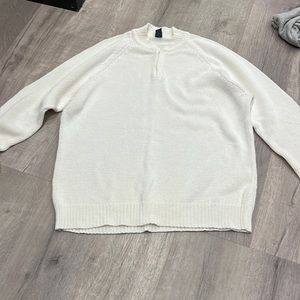 GAP Cream Half-Zip Knit Sweater